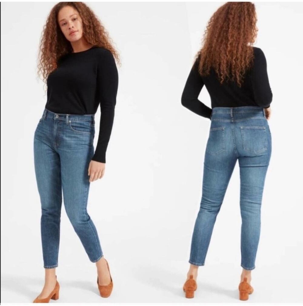 Everlane Jeans Womens 29 Regular High Rise Skinny Medium Wash Classic Casual